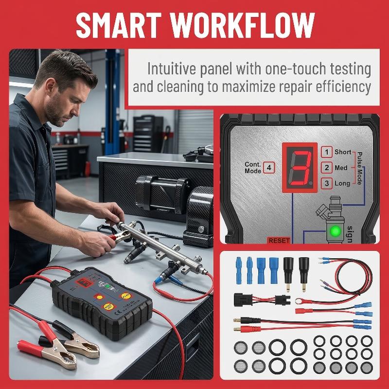 Fuel Injector Tester - جهاز اختبار وتنظيف حاقن وقود السيارة