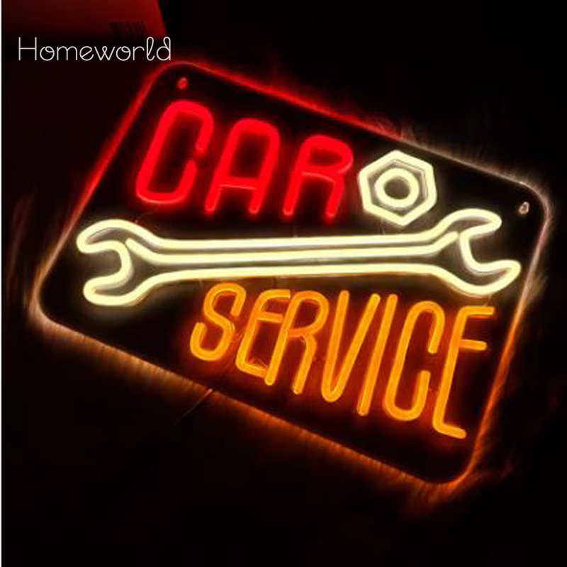 خدمة السيارات النيون الدافئة ا - مراجعة Auto Repair Shop Signs وسعره