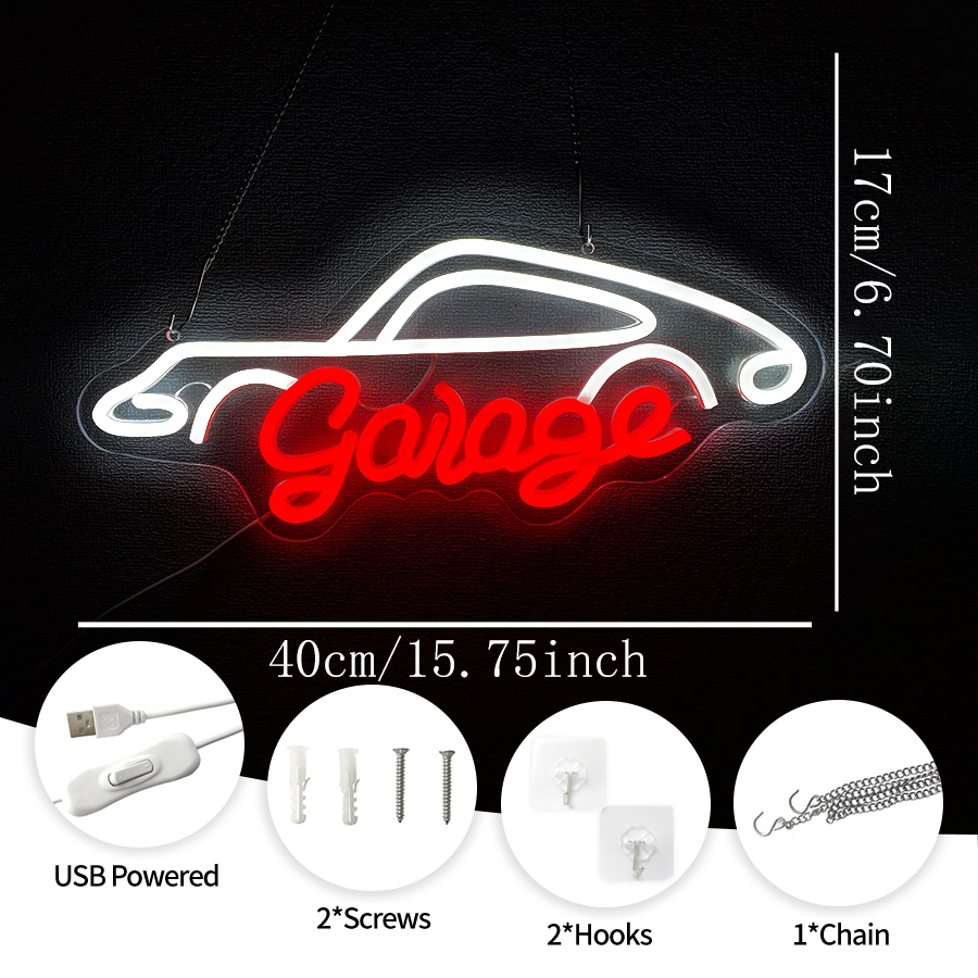 لافتة نيون للجراج لتزيين الجدر - مراجعة Auto Repair Shop Signs وسعره