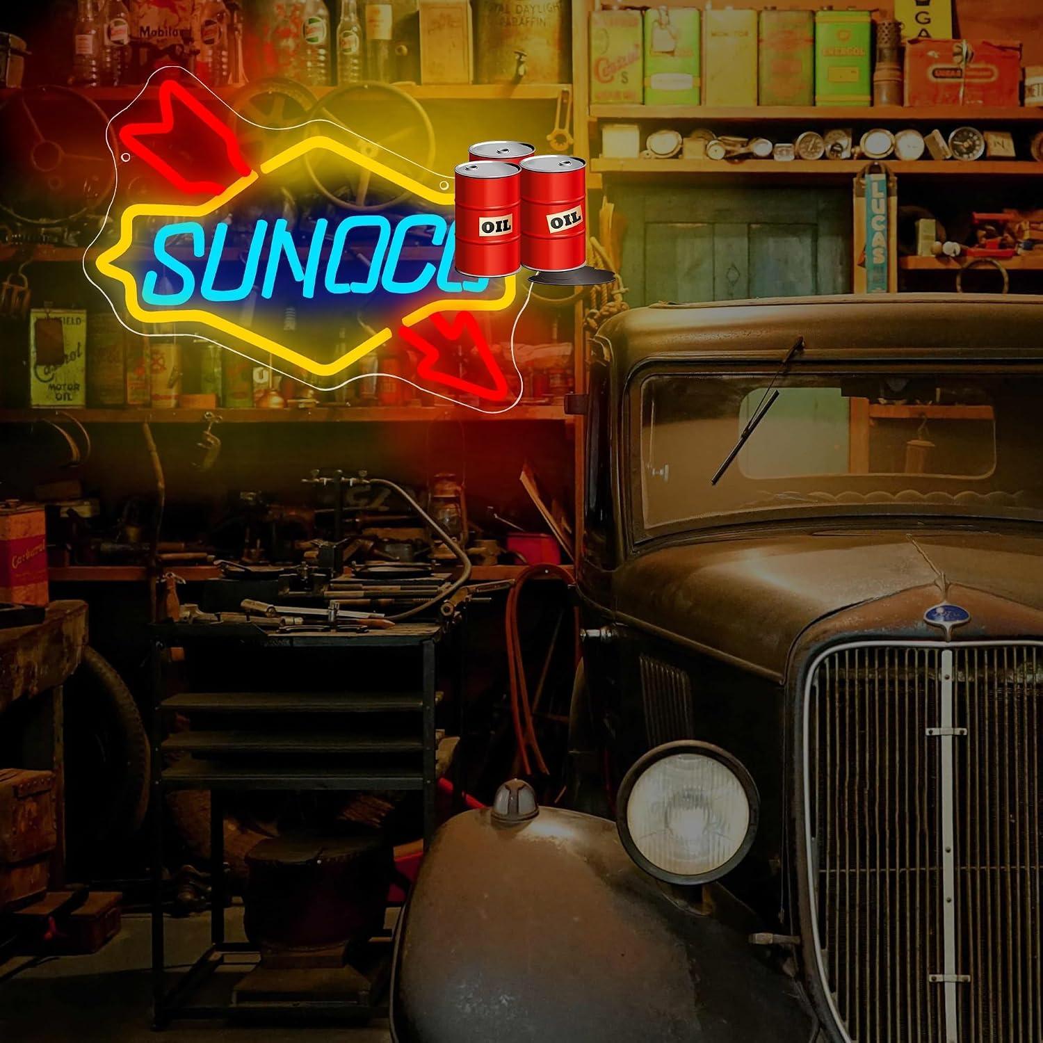 لافتة نيون لمحطة الوقود مع إضا - مراجعة Auto Repair Shop Signs وسعره