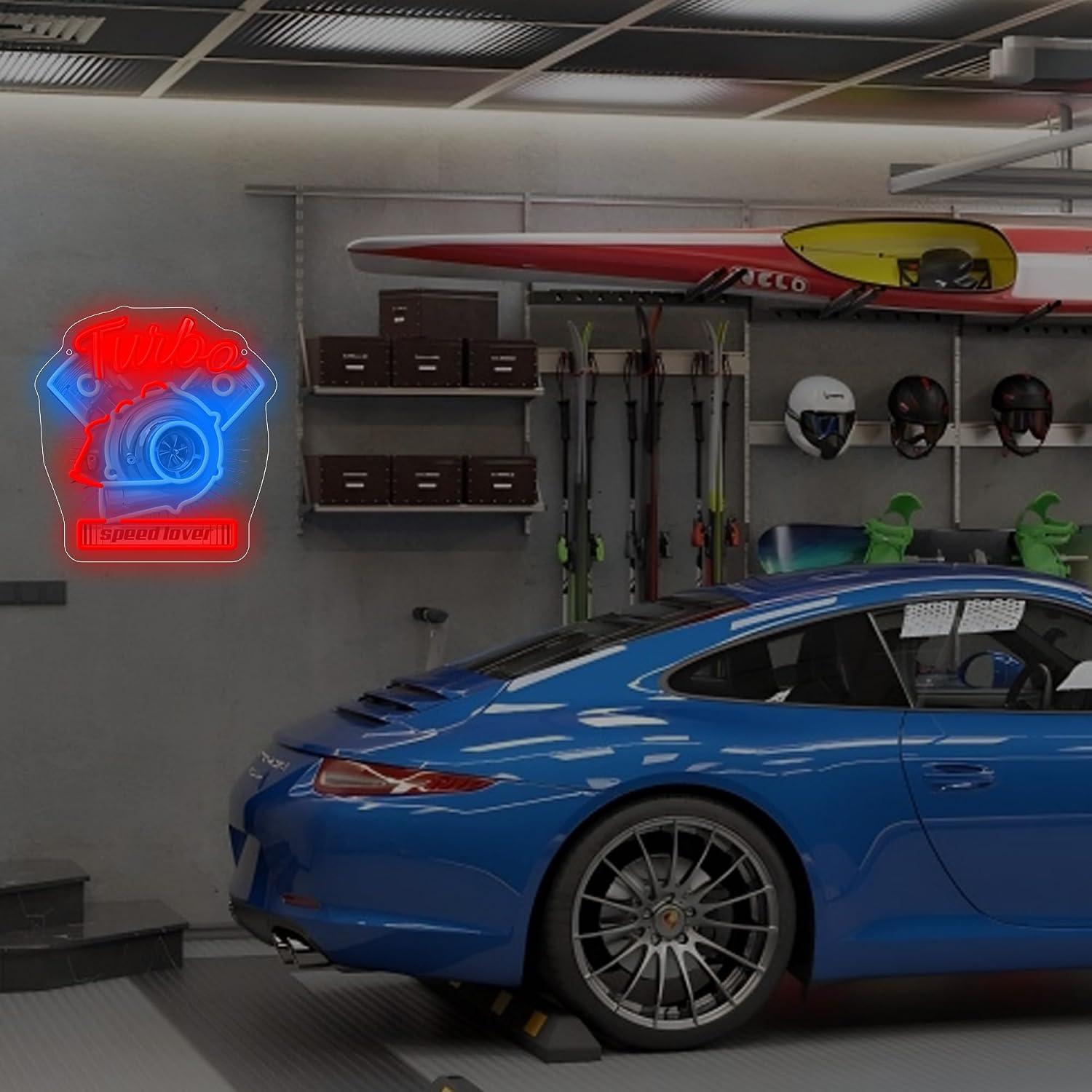 لافتة نيون بتصميم محرك توربو،  - مراجعة Auto Repair Shop Signs وسعره