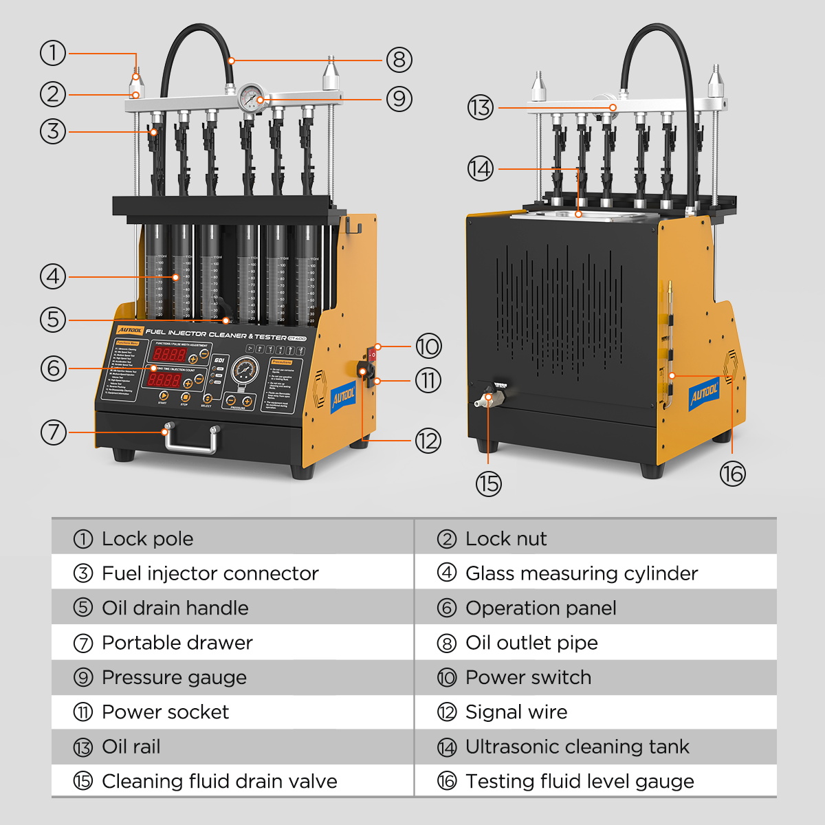 AUTOOL CT400 سيارة GDI EFI FEI - مراجعة Fuel Injector Tester وسعره