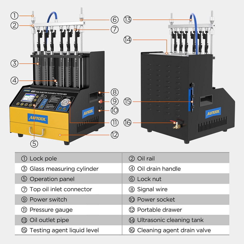 جهاز AUTOOL CT500 لتنظيف واختب - مراجعة Fuel Injector Tester وسعره